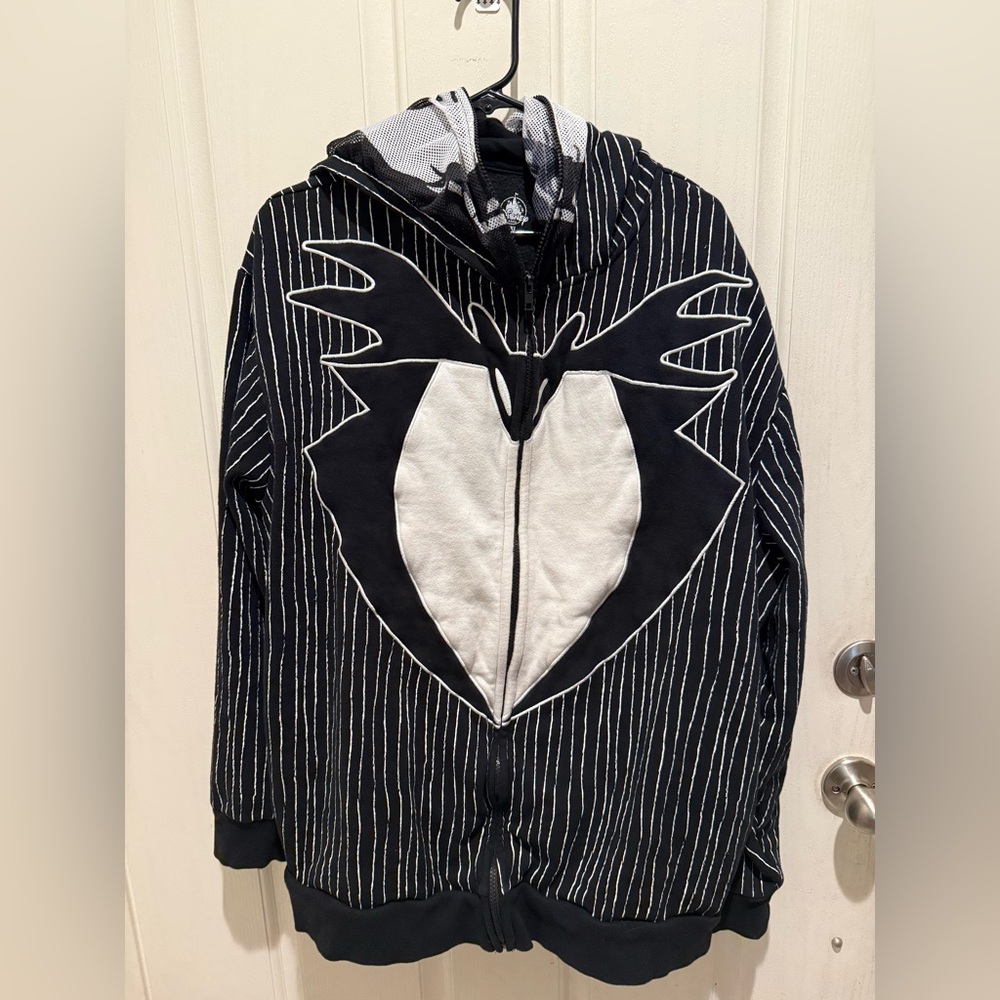 Disney Parks Nightmare Before Christmas Jack Skellington Zip Hoodie Mask